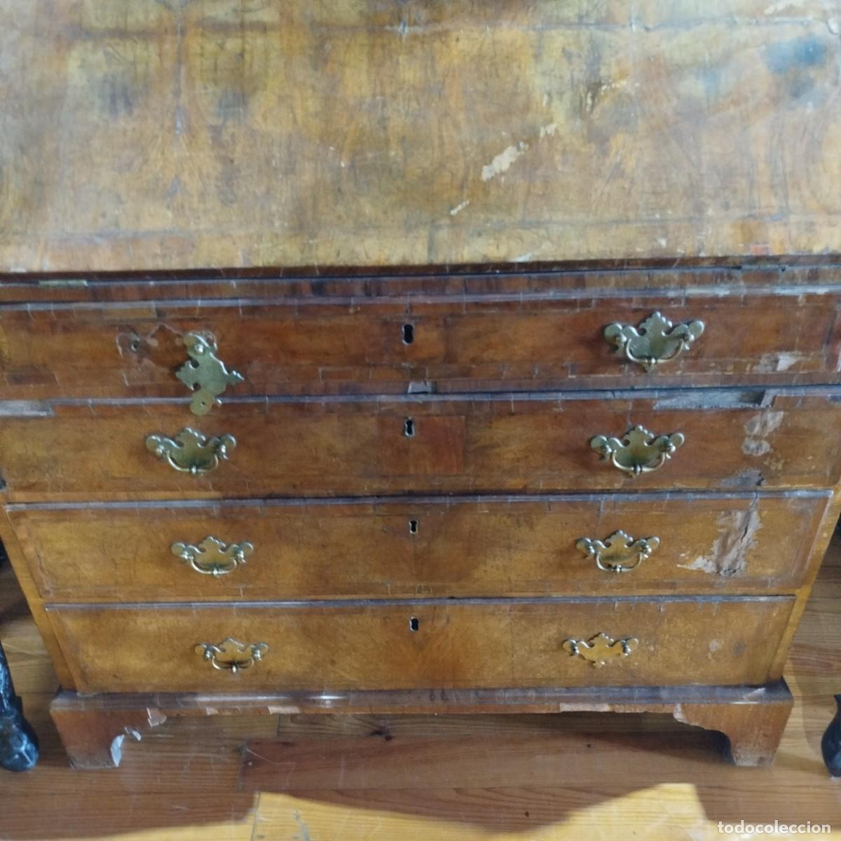 Antig&uuml;edades: ESCRITORIO DE JORGE I CON CABECERA ELEVADA - Foto 6