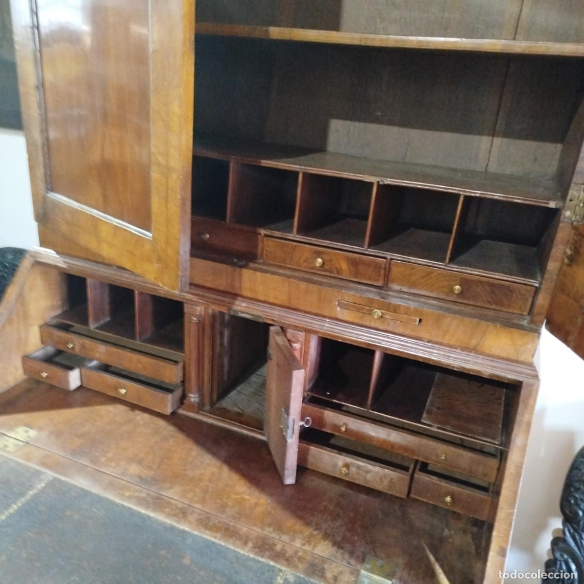 Antig&uuml;edades: ESCRITORIO DE JORGE I CON CABECERA ELEVADA - Foto 12