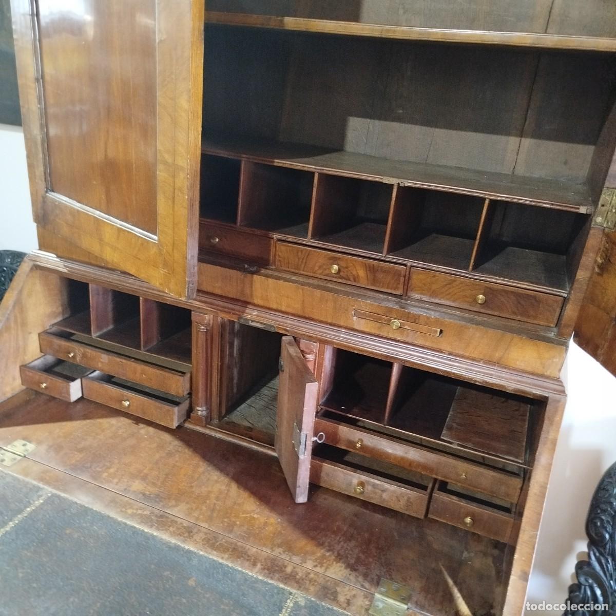 Antig&uuml;edades: ESCRITORIO DE JORGE I CON CABECERA ELEVADA - Foto 13