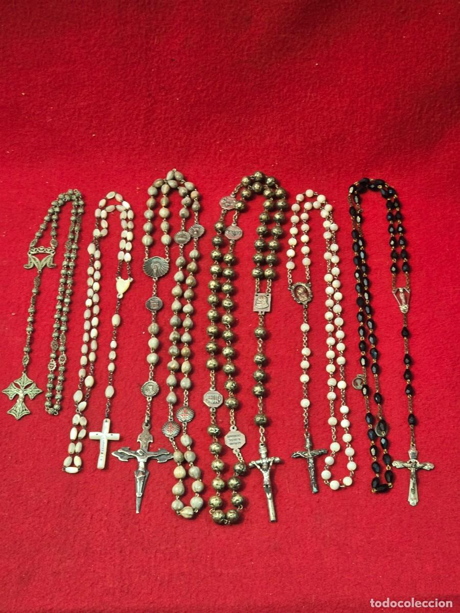 Antiquit&auml;ten: LOTE DE SEIS ROSARIOS DISTINTOS