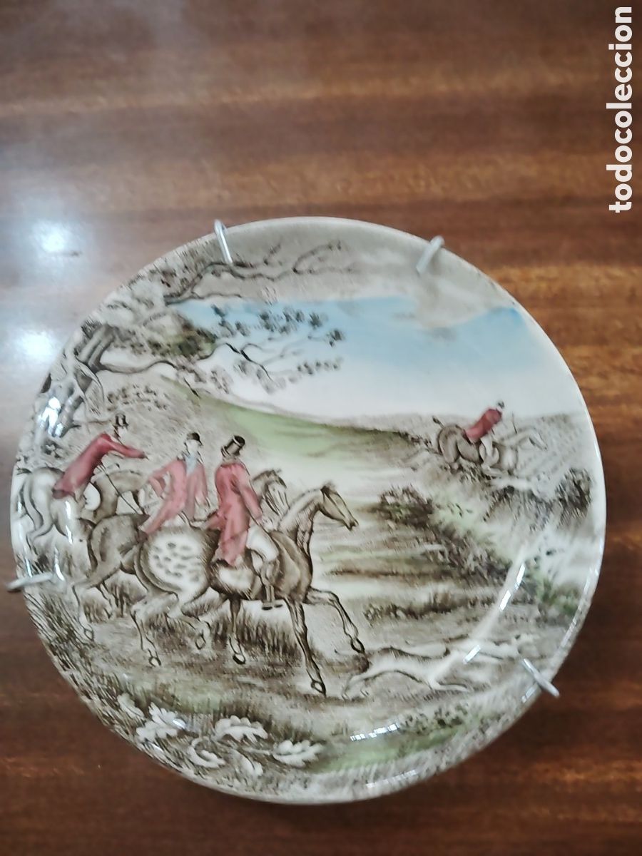 Antig&uuml;edades: PORCELANA INGLESA ESMALTADA. JOHNSON BROTHER. SERIE TALLY HO. EL SALTO.