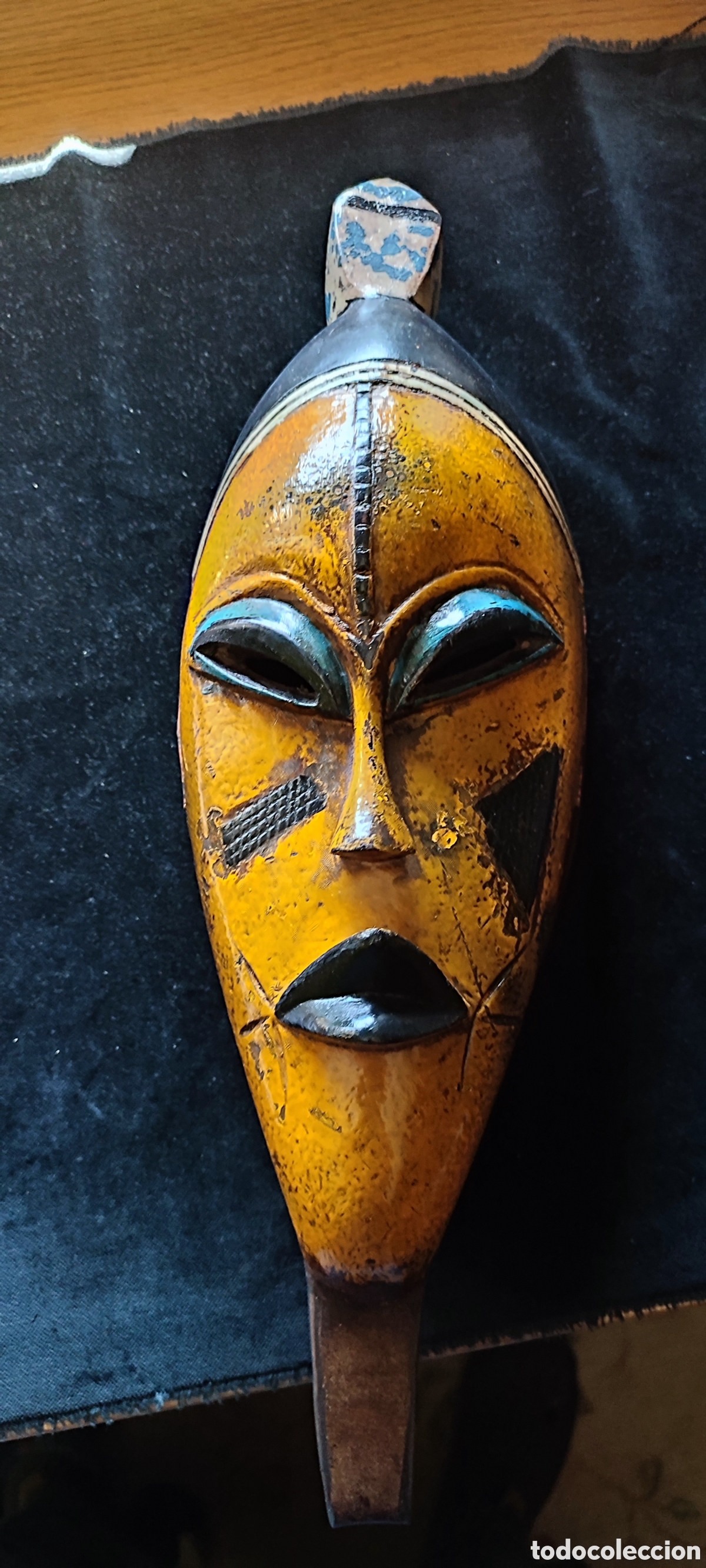 Antig&uuml;edades: Antigua mascara Baule Ndoma siglas XIX Costa de Marfil