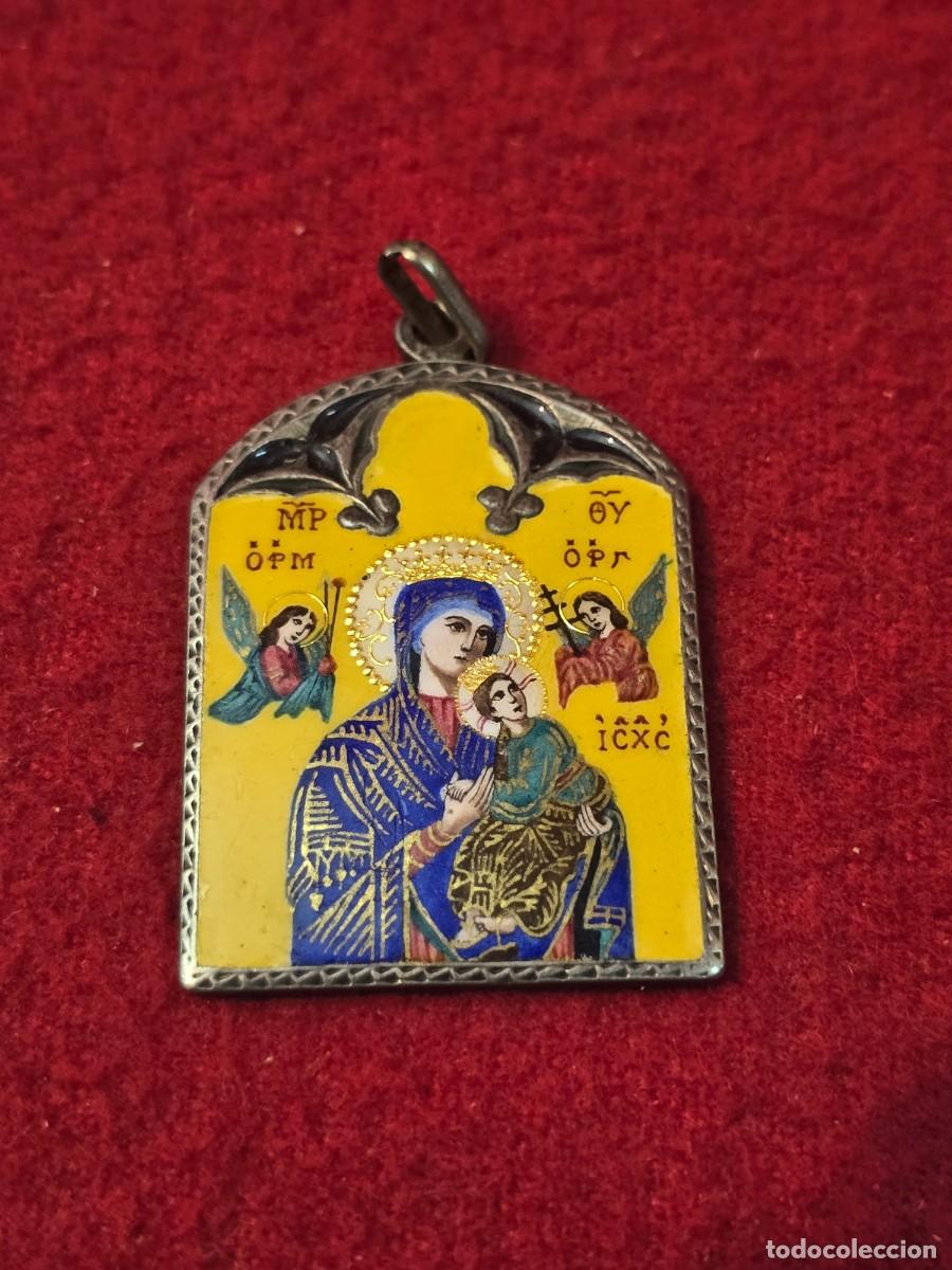 Antig&uuml;edades: MEDALLA RELIGIOSA ESMALTADA