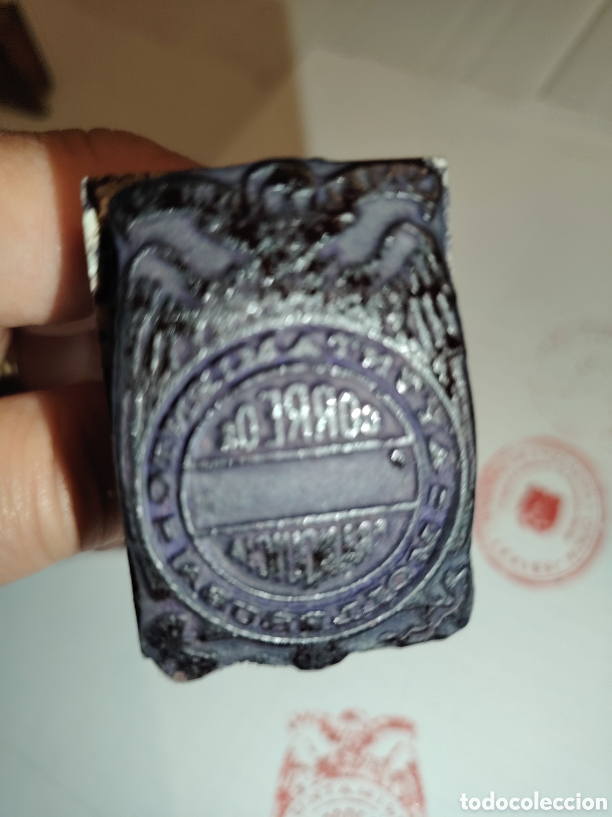 Antig&uuml;edades: Antiguo tampon ayuntamiento de mollerusa, correos.