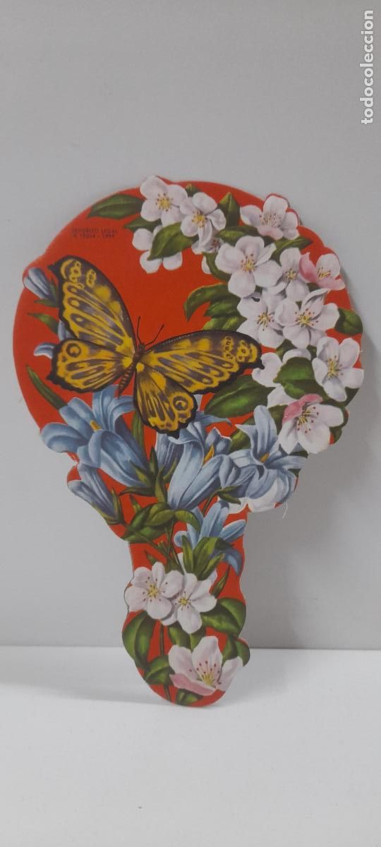 Antig&uuml;edades: ANTIGUO PAY PAY - FLORES Y MARIPOSA . PROPAGANDA PINTURA SUPERPLASTICA LA PAJARITA . A&Ntilde;O 1959