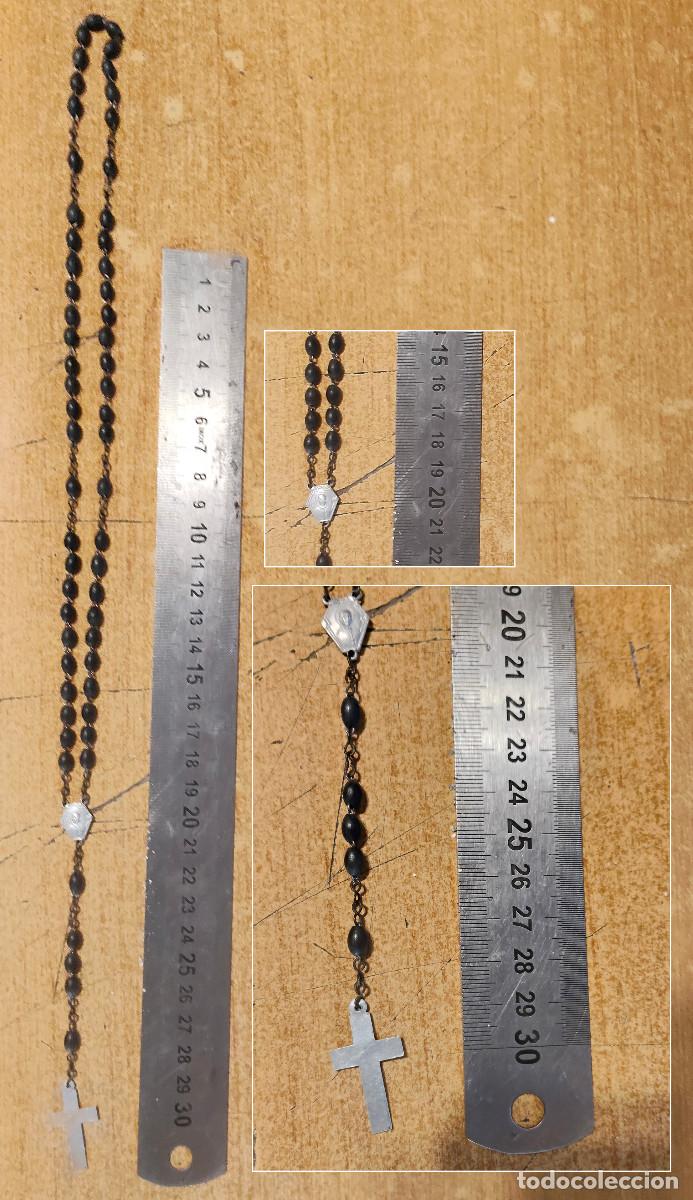 Antig&uuml;edades: rosario antiguo - mantilla bola negra biselada