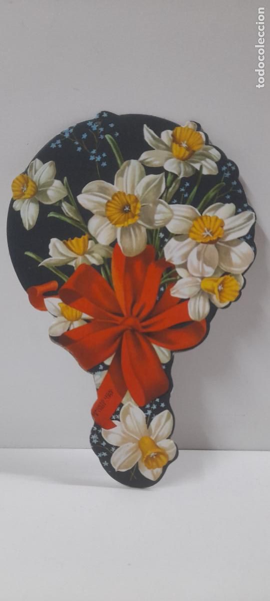 Antig&uuml;edades: ANTIGUO PAY PAY - RAMO DE FLORES . PROPAGANDA PINTURA SUPERPLASTICA LA PAJARITA . A&Ntilde;O 1959