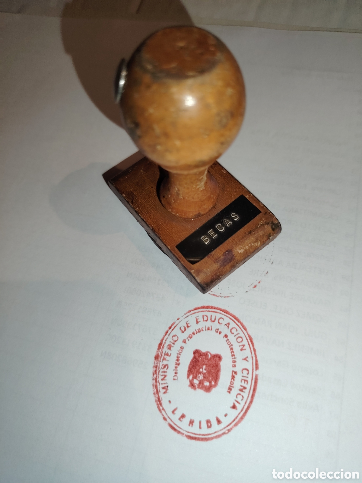 Antig&uuml;edades: Antiguo tampon ministerio de educaci&oacute;n y ciencia, L&eacute;rida