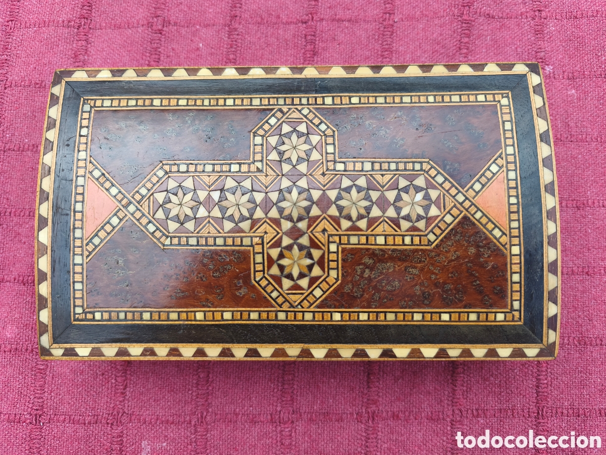 Antig&uuml;edades: CAJA ANTIGUA DE TARACEA GRANADA,PARA JOYERO, TABACO, BARATIJAS, MONEDAS O OTRAS UTILIDADES