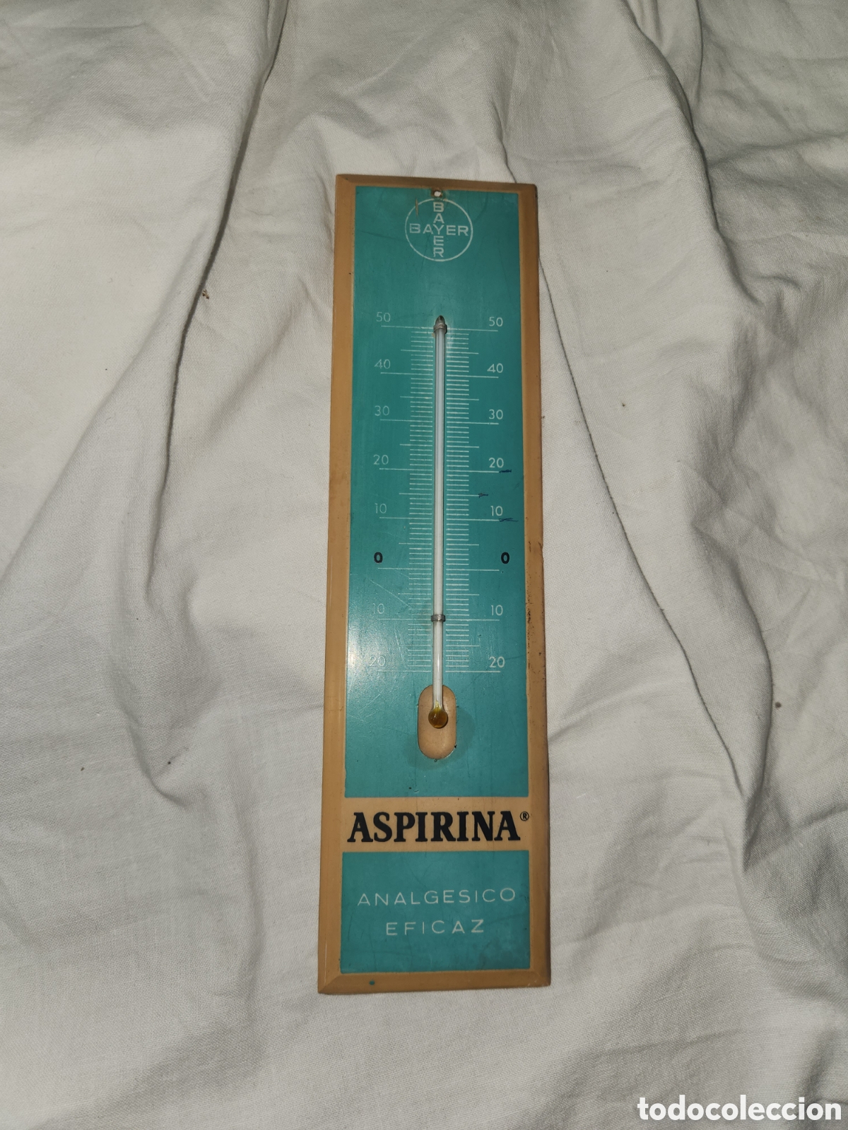Antig&uuml;edades: TERM&Oacute;METRO PUBLICIDAD BAYER ASPIRINA. FUNCIONA.
