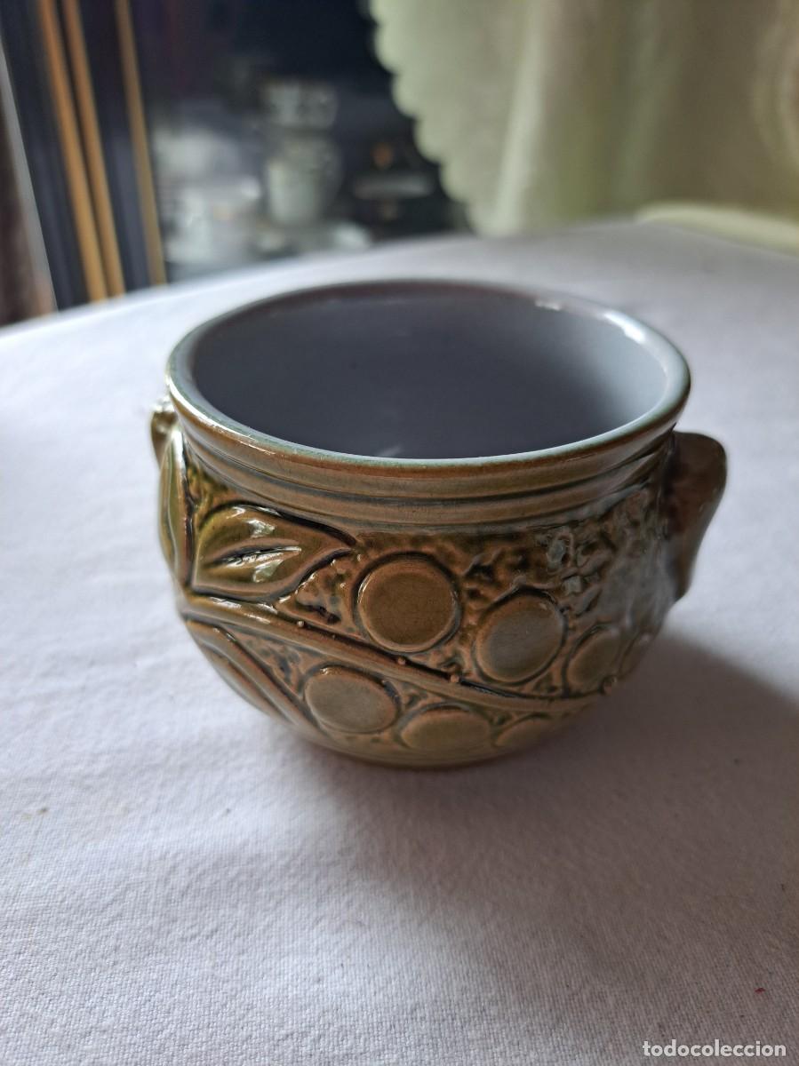 Antig&uuml;edades: Bonito recipiente para aceituna o frutos secos de gres, 618-10 keramike W. Germany
