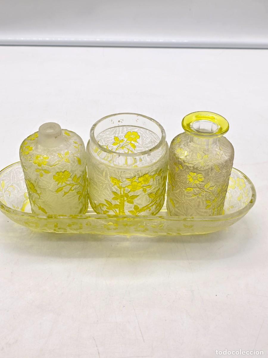 Antig&uuml;edades: LOTE CRISTAL BACCARAT EGLANTIER, TOCADOR ( VER FOTOS )