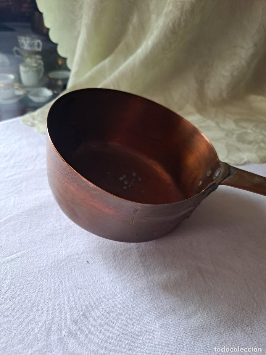 Antig&uuml;edades: Antiguo Cazo de mango largo, de cobre. - Foto 3