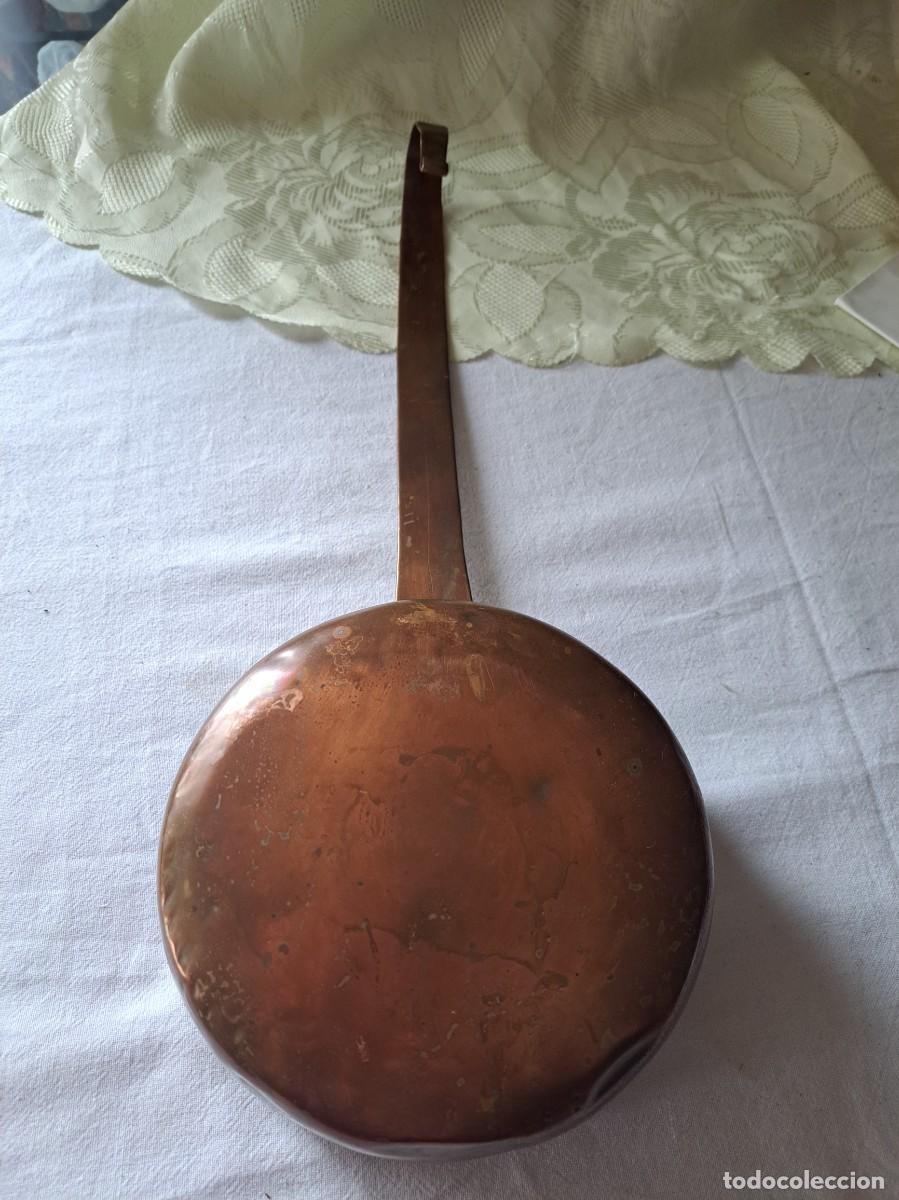 Antig&uuml;edades: Antiguo Cazo de mango largo, de cobre. - Foto 9