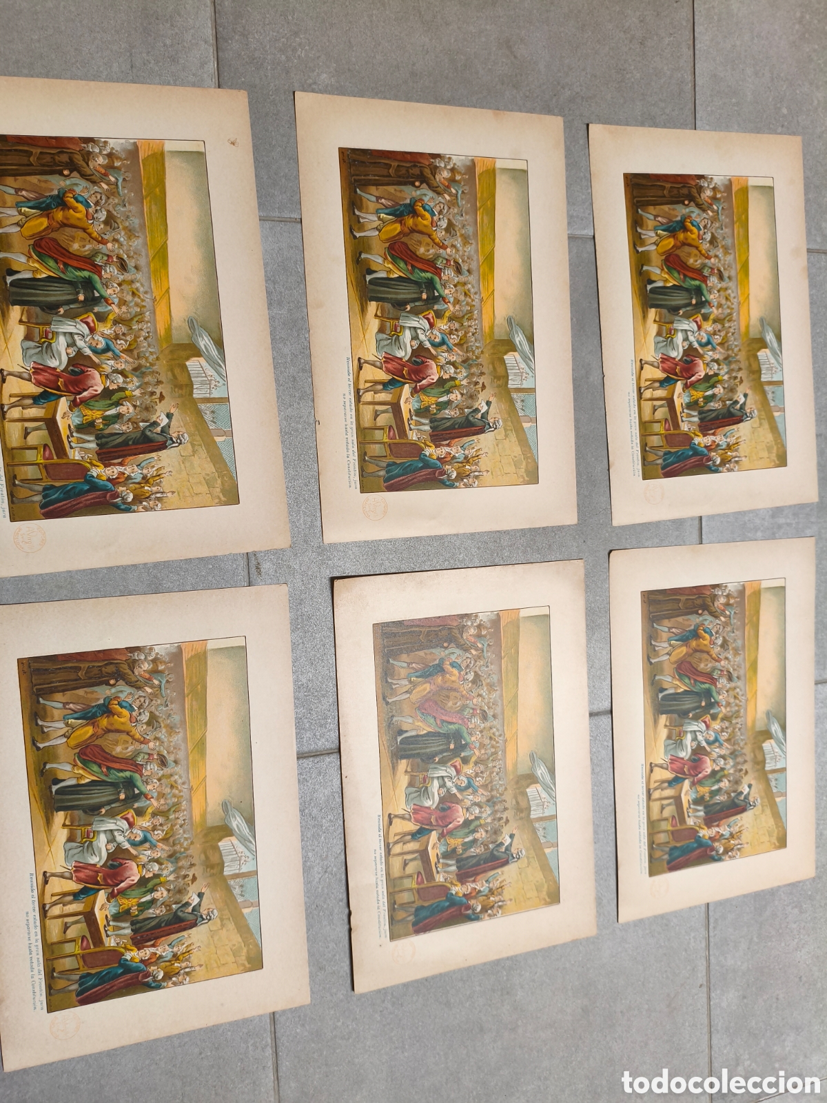 Antig&uuml;edades: Lote 6 fotos antiguas Juramento revoluci&oacute;n de Francia