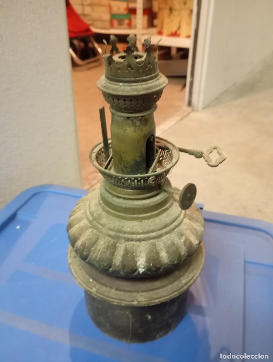 Antig&uuml;edades: Quemador L&aacute;mpara Petr&oacute;leo/Queroseno Bronce