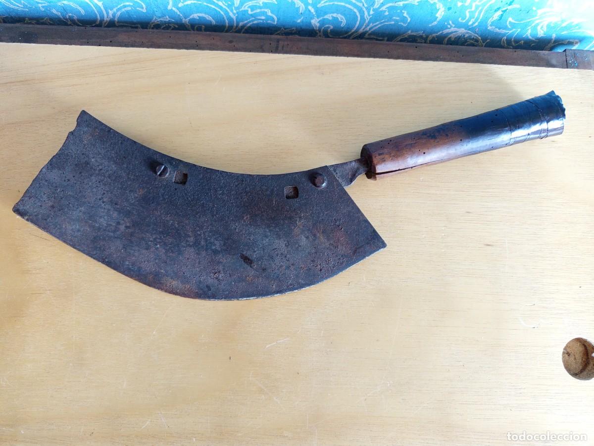 Antig&uuml;edades: Machete de cocina grande antiguo