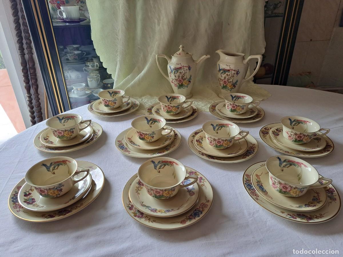 Antig&uuml;edades: Exquisito servicio de t&eacute; de porcelana ROSENTHAL Phoenix, 22 piezas.