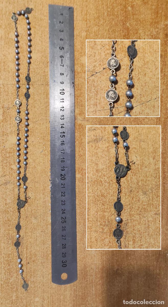 Antig&uuml;edades: ROSARIO muy antiguo Collar probablemente de plata