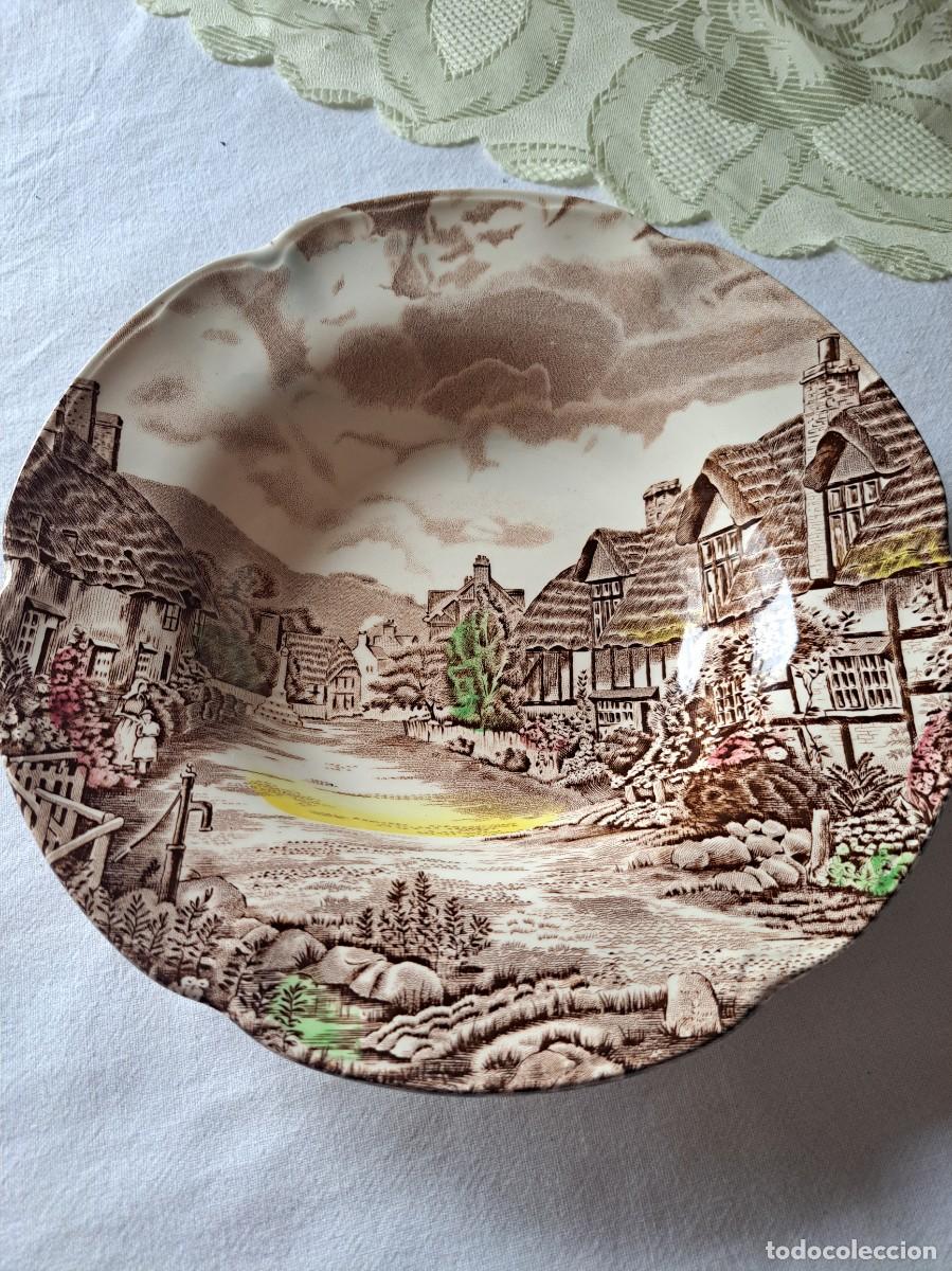 Antig&uuml;edades: Palto hondo de porcelana Old English country side Johnson Bros, multicolor