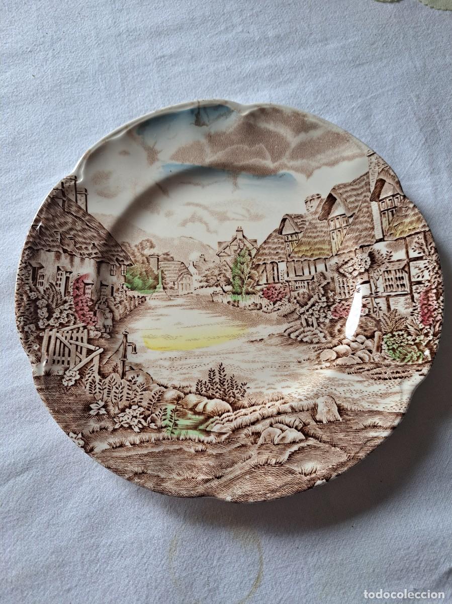Antig&uuml;edades: Palto de postre de porcelana Old English country side Johnson Bros, multicolor