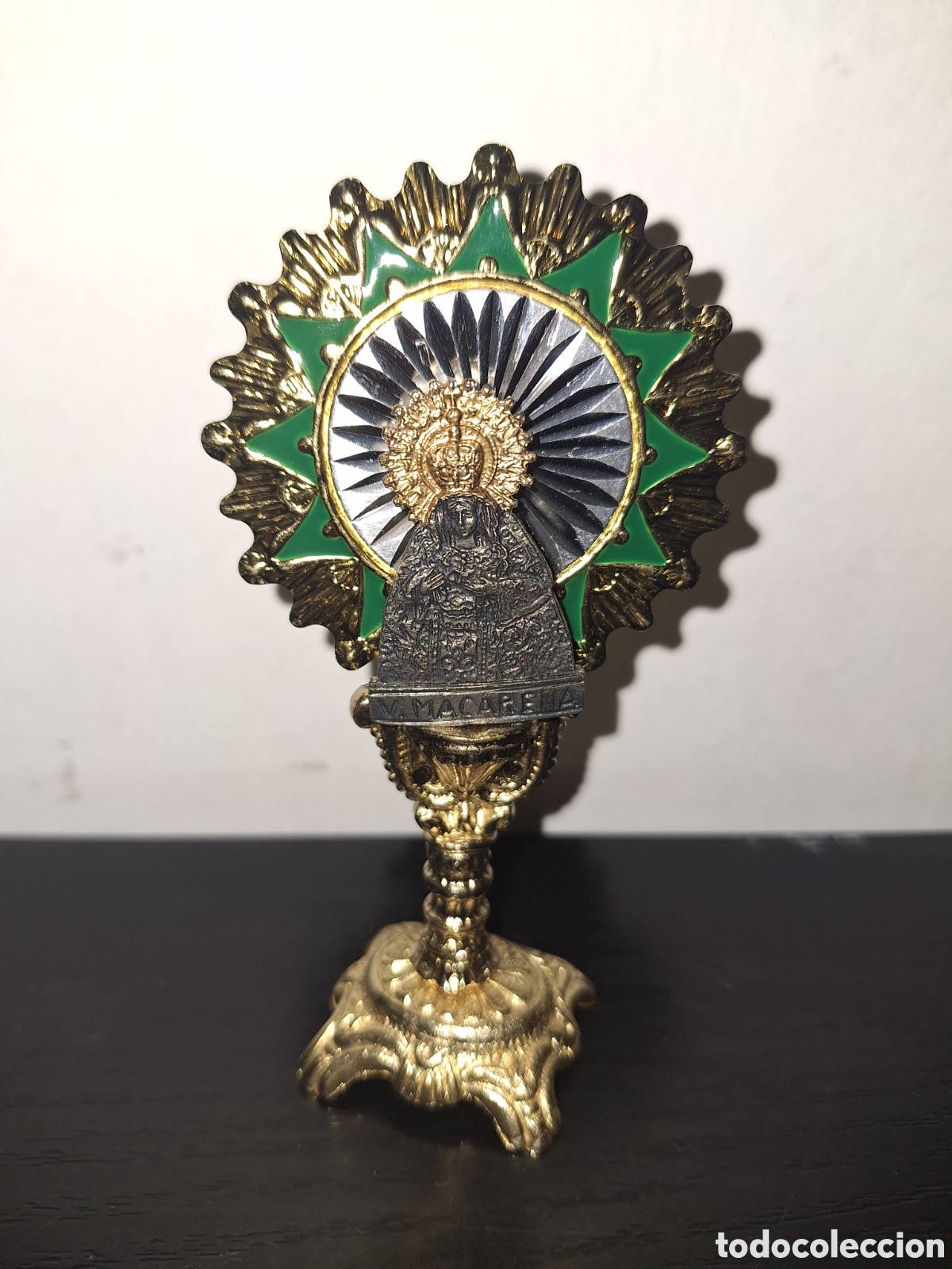 Antig&uuml;edades: Estatuilla de la virgen de la Macarena 13cm - Foto 1
