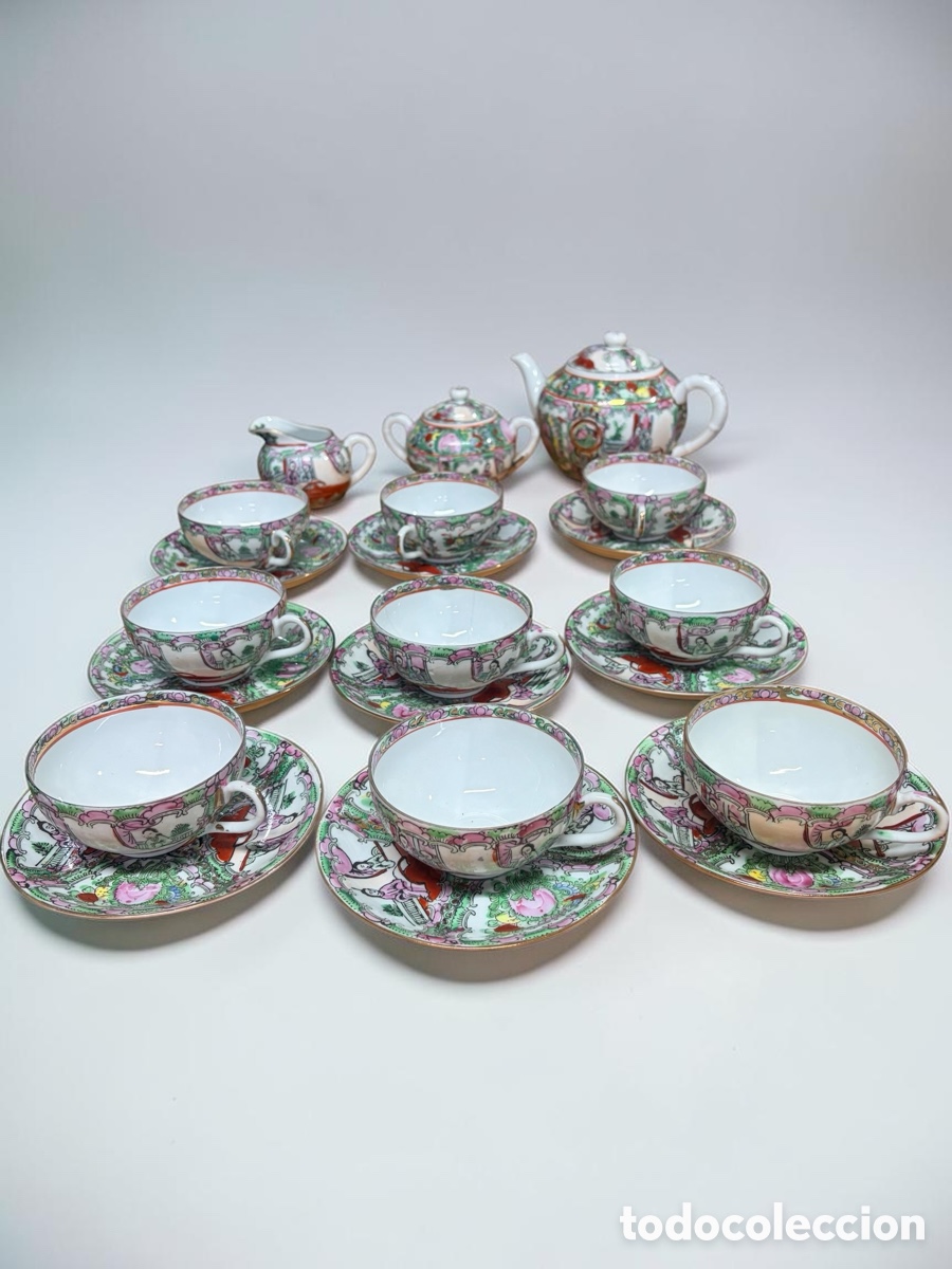Antig&uuml;edades: Juego de te de porcelana de Macao