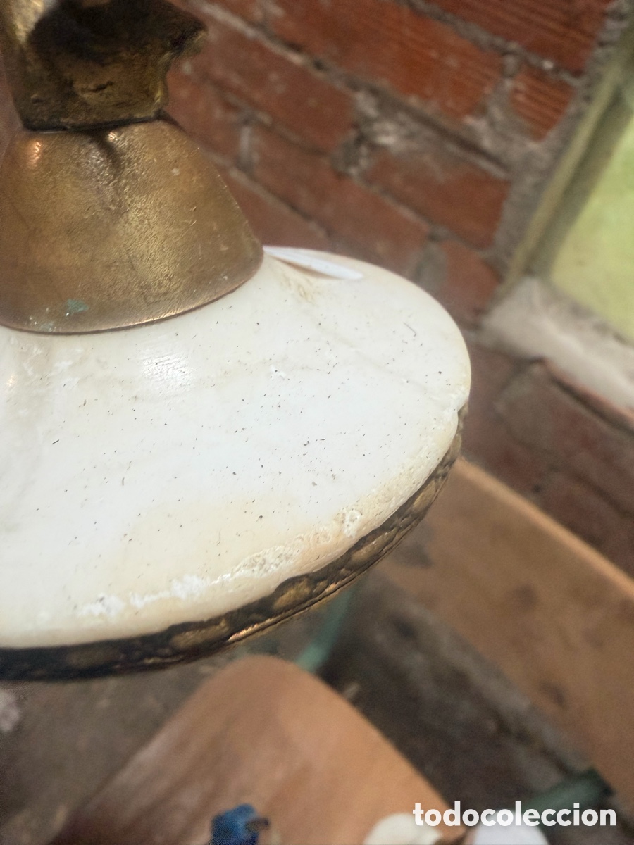 Antig&uuml;edades: Pareja de lamparitas de bronce - Foto 11