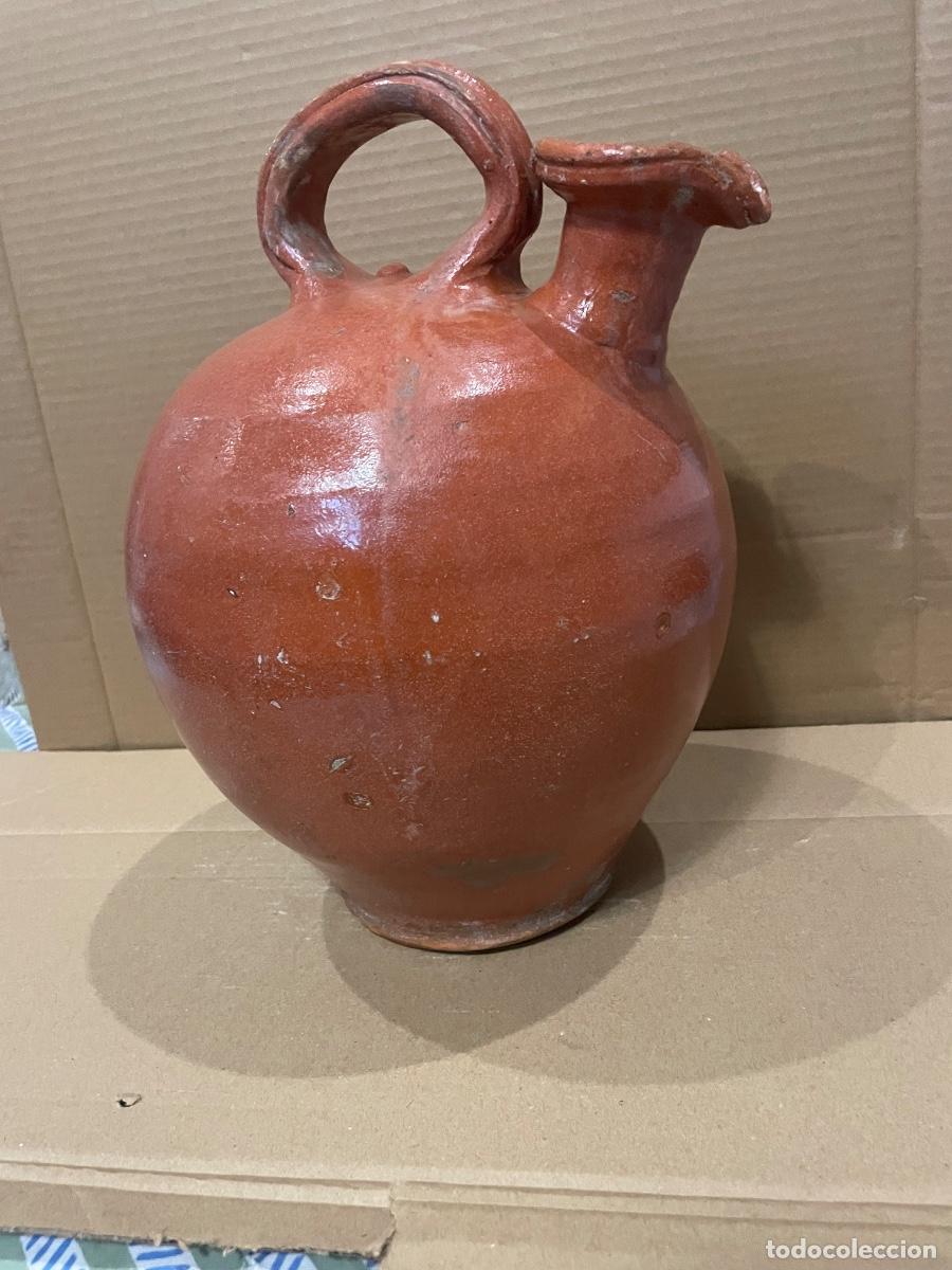 Antig&uuml;edades: CERAMICA CATALANA - ANTIGUO CANTARO DE ACEITE 36 CM. ALTURA X 25 CM. ESTADO EL QUE SE VE EN LAS IMAG