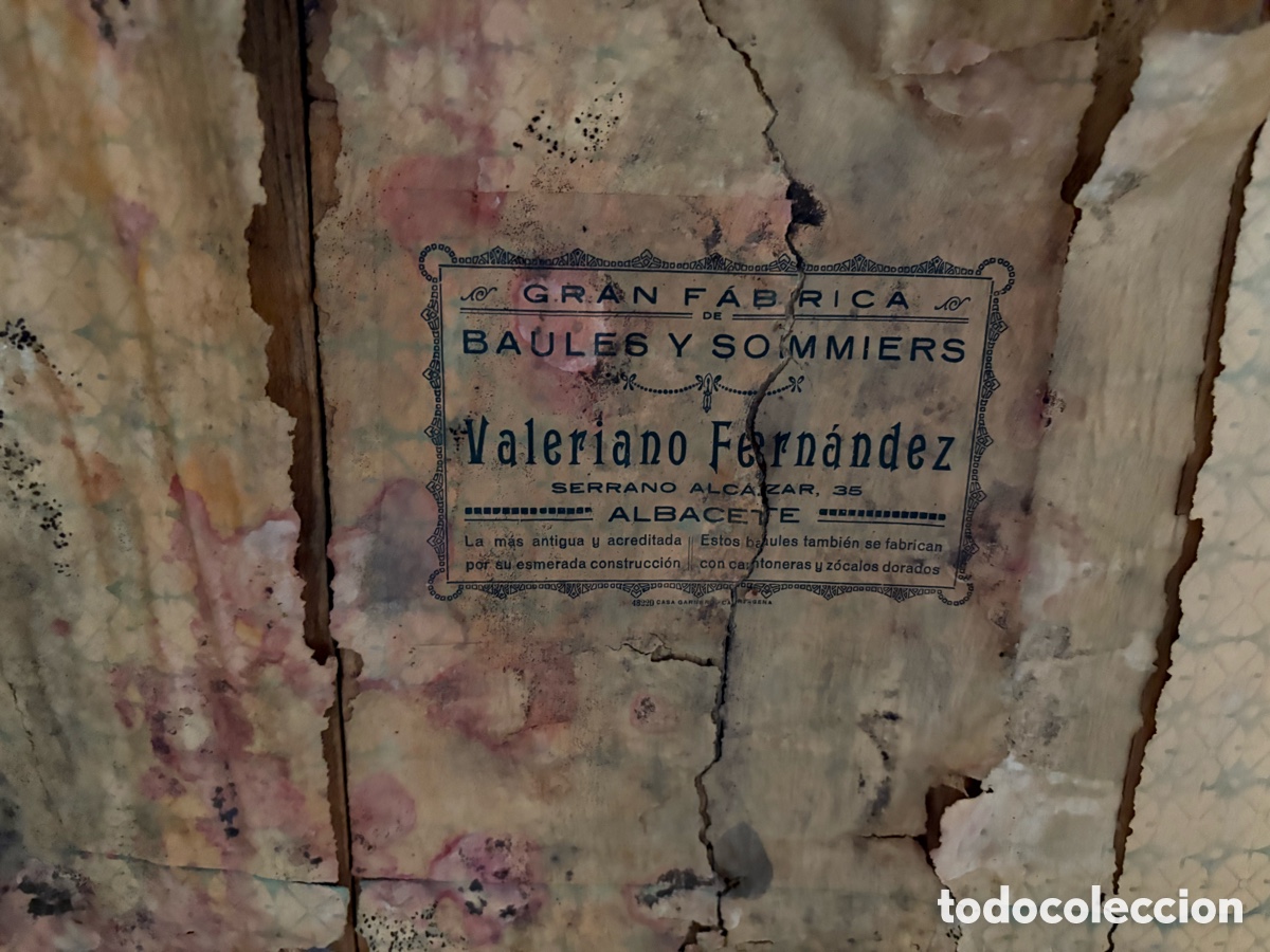 Antig&uuml;edades: Ba&uacute;l antiguo madera y metal - Foto 3