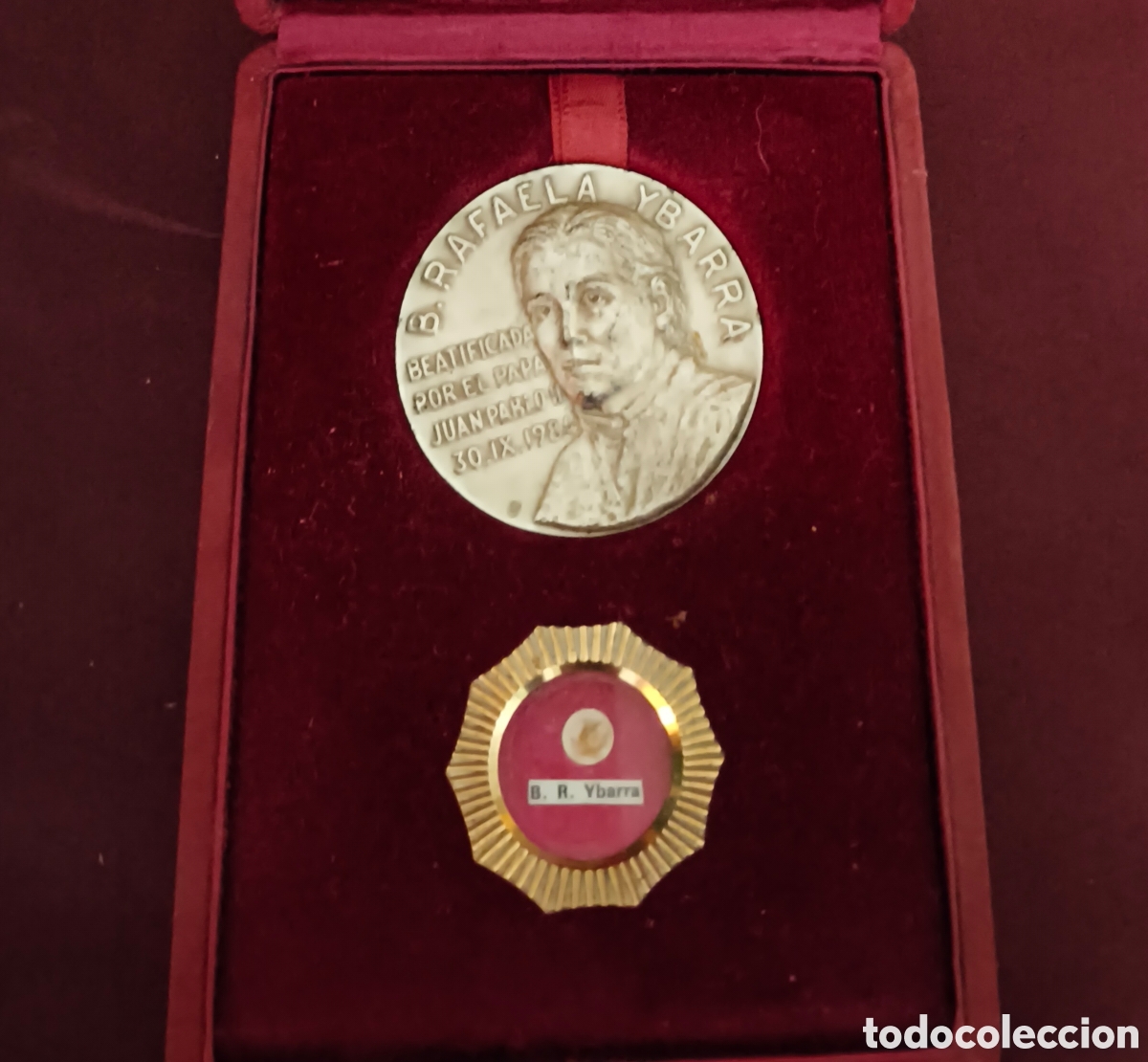 Antig&uuml;edades: MEDALLA Y RELICARIO DE B.RAFAELA YBARRA-FUNDADORA CONGREGACI&Oacute;N DE LOS S. ANGELES CUSTODIOS-