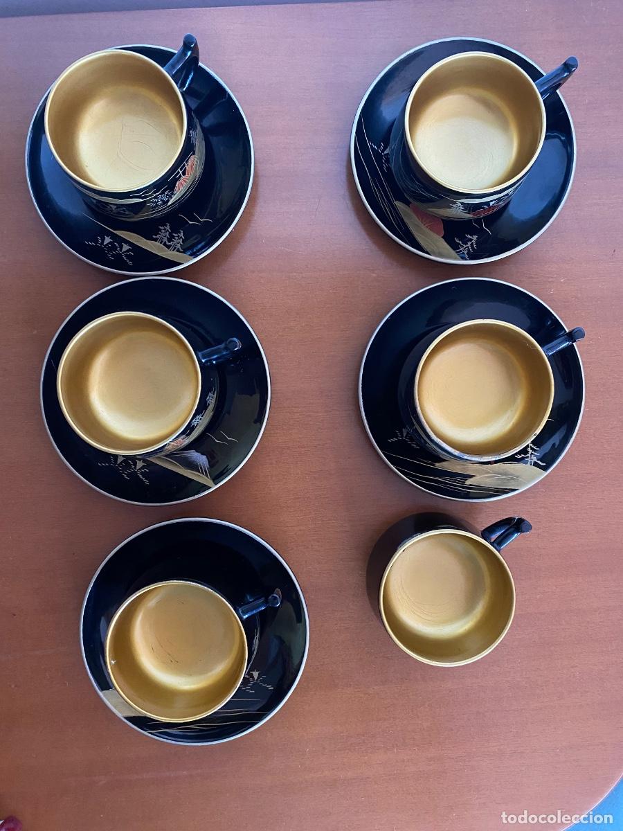Antig&uuml;edades: JUEGO CAFE ORIENTAL LACA NEGRA - Foto 3