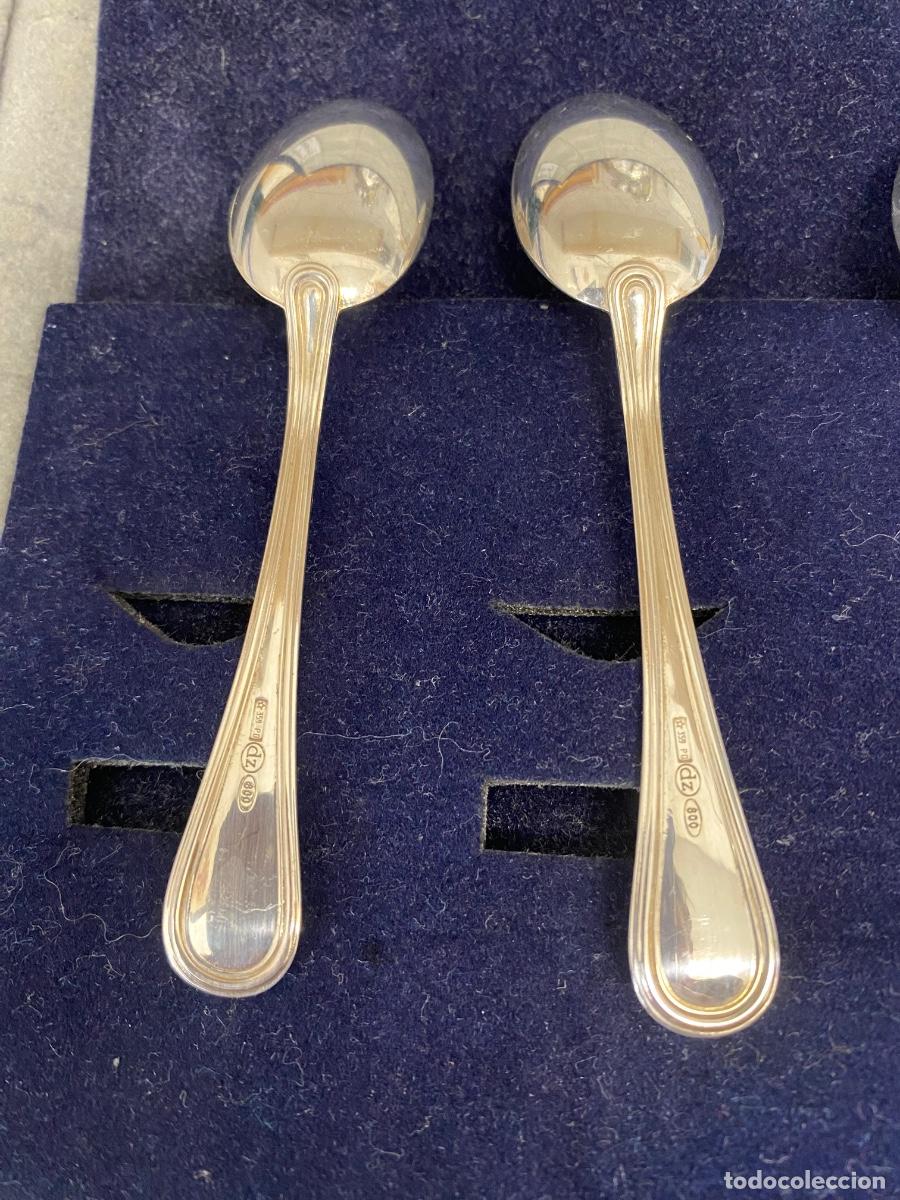 Antig&uuml;edades: 6 Cucharas de plata 800/1000 - Foto 6