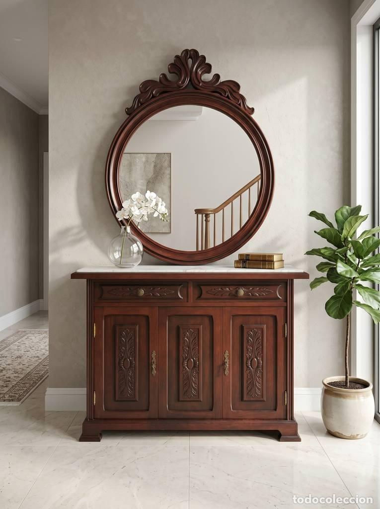 Antig&uuml;edades: MUEBLE RECIBIDOR CON ESPEJO