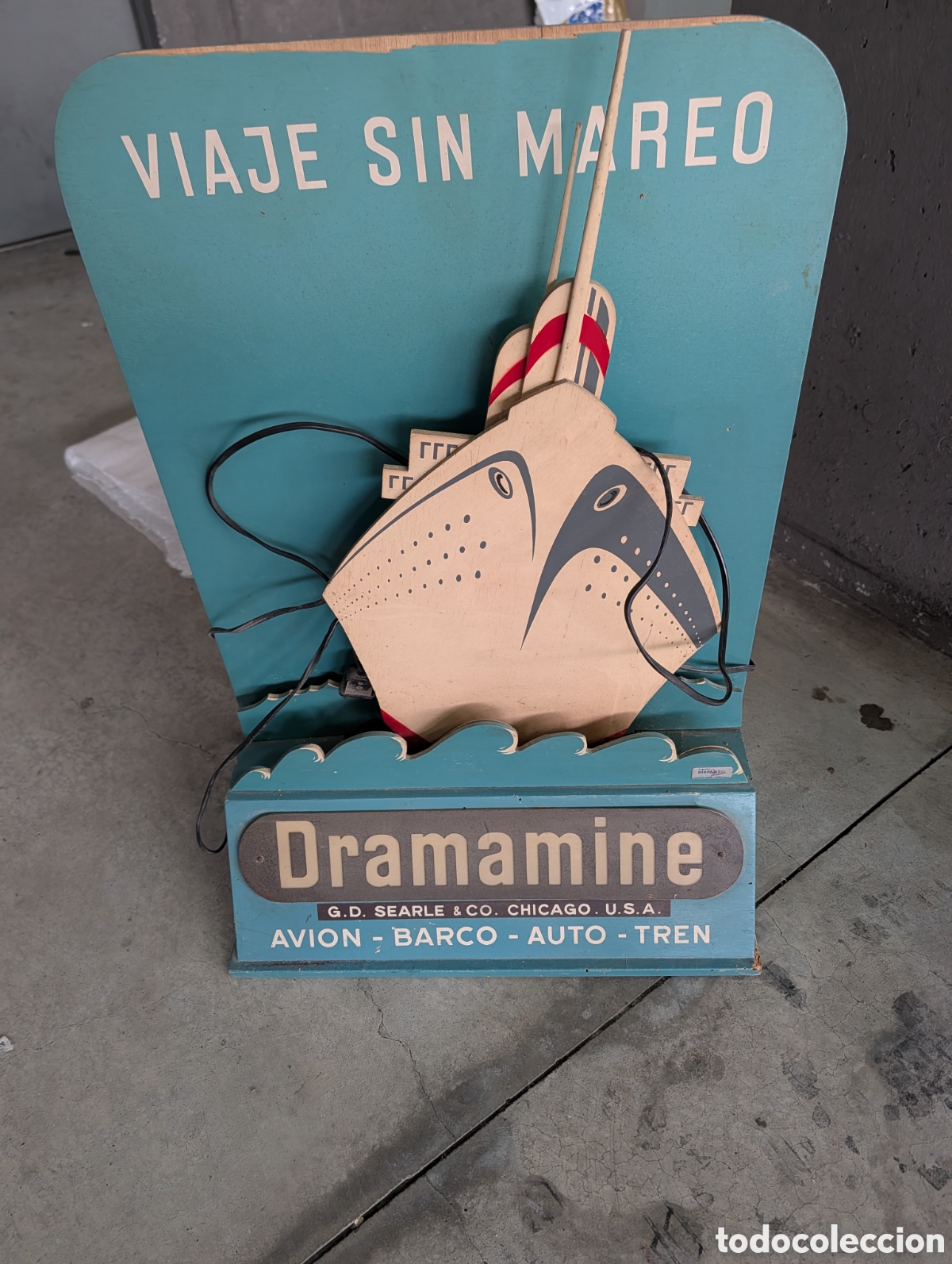 Antig&uuml;edades: ​Antiguo Expositor Animado Dramamine &rdquo;Dizzy-Matic&rdquo; - A&ntilde;os 50 - Funciona - Publicidad Farmacia