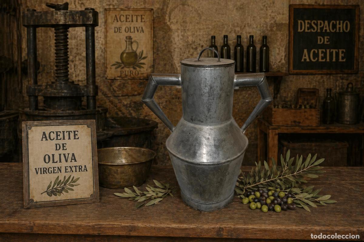 Oggetti Antichi: Aceitera de chapa o lat&oacute;n