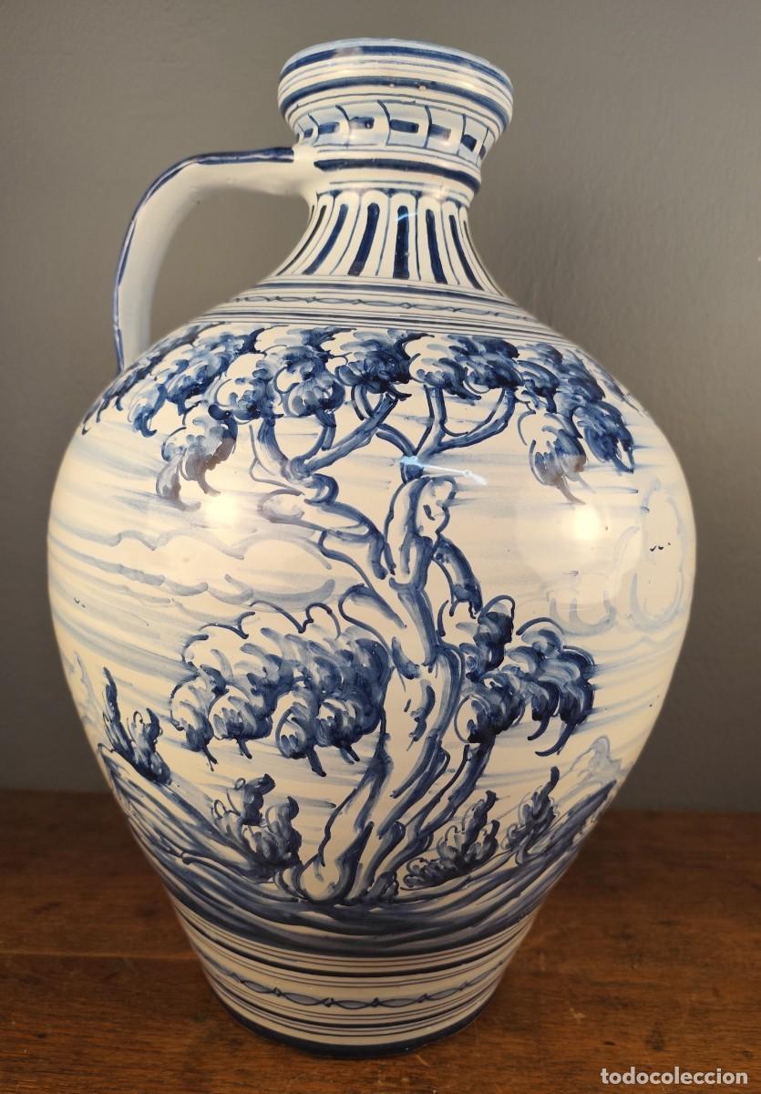 Antig&uuml;edades: Gran jarra de cer&aacute;mica de Talavera , 51 cm de altura