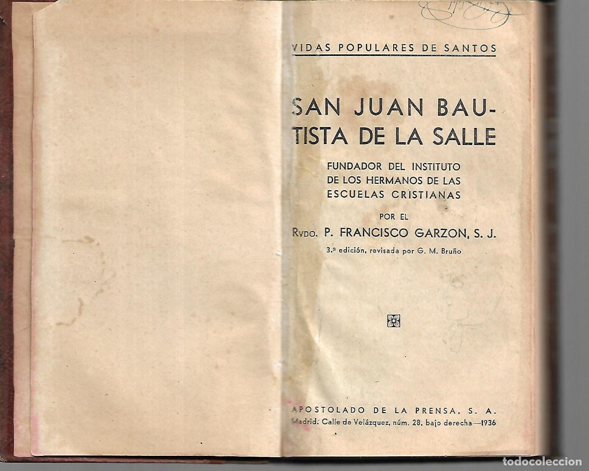 Antig&uuml;edades: ANTIGUO LIBRO DE 1936 SAN JUAN BAUTISTA DE LA SALLE