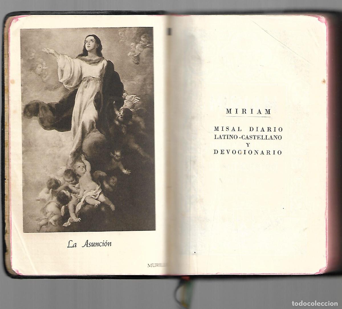 Antig&uuml;edades: ANTIGUO LIBRO 1955 MIRIAN MISAL DIARIO LATINO CASTELLANO Y DEVOCIONARIO 1370 HOJAS