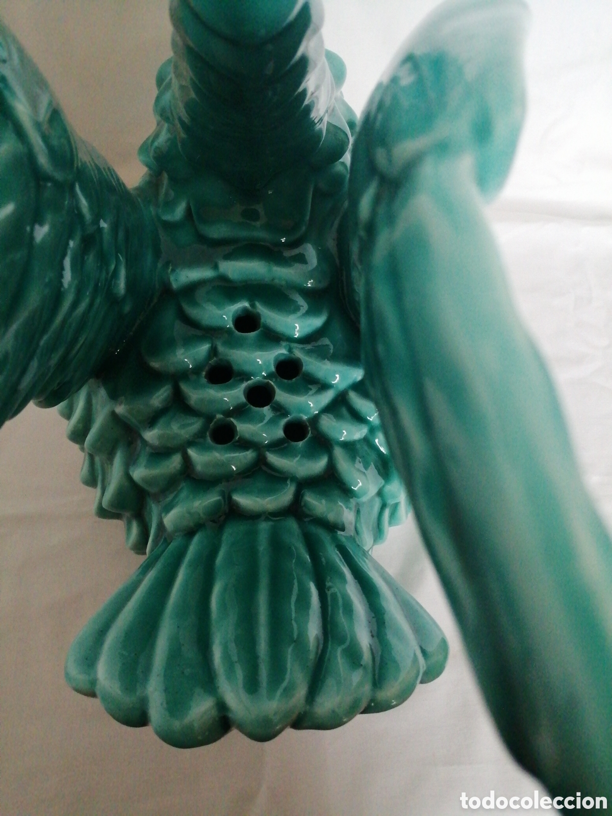 Antig&uuml;edades: Cisne de cer&aacute;mica de Manises. - Foto 5