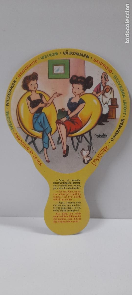 Antig&uuml;edades: ANTIGUO PAY PAY CHISTE . DIBUJOS SABATES . PROPAGANDA PINTURA SUPERPLASTICA LA PAJARITA A&Ntilde;OS 50 / 60