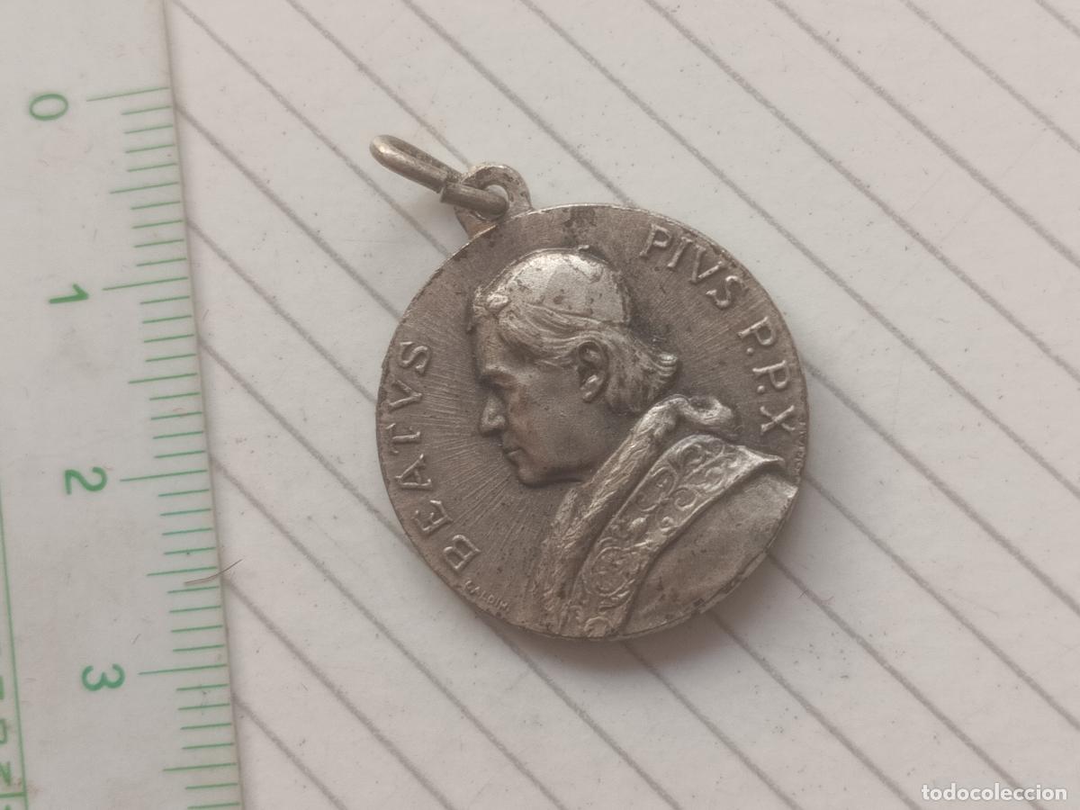 Antig&uuml;edades: Medalla antigua papal. Beato Papa P&iacute;o x. 1914