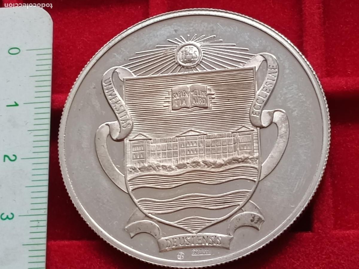 Antig&uuml;edades: Universidad de Deusto, Bilbao. Medalla de plata pura contrastada 999