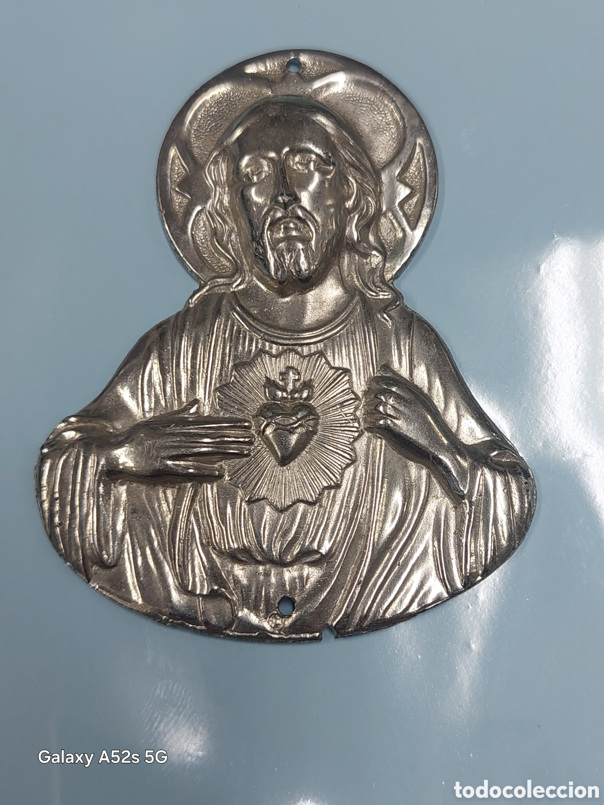 Antig&uuml;edades: Chapa puerta SAGRADO CORAZON