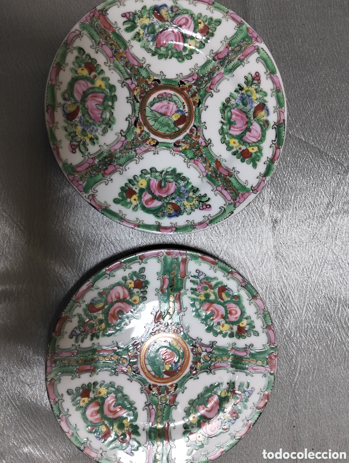 Antig&uuml;edades: Plato porcelana Macau peque&ntilde;o 17 cm aprox