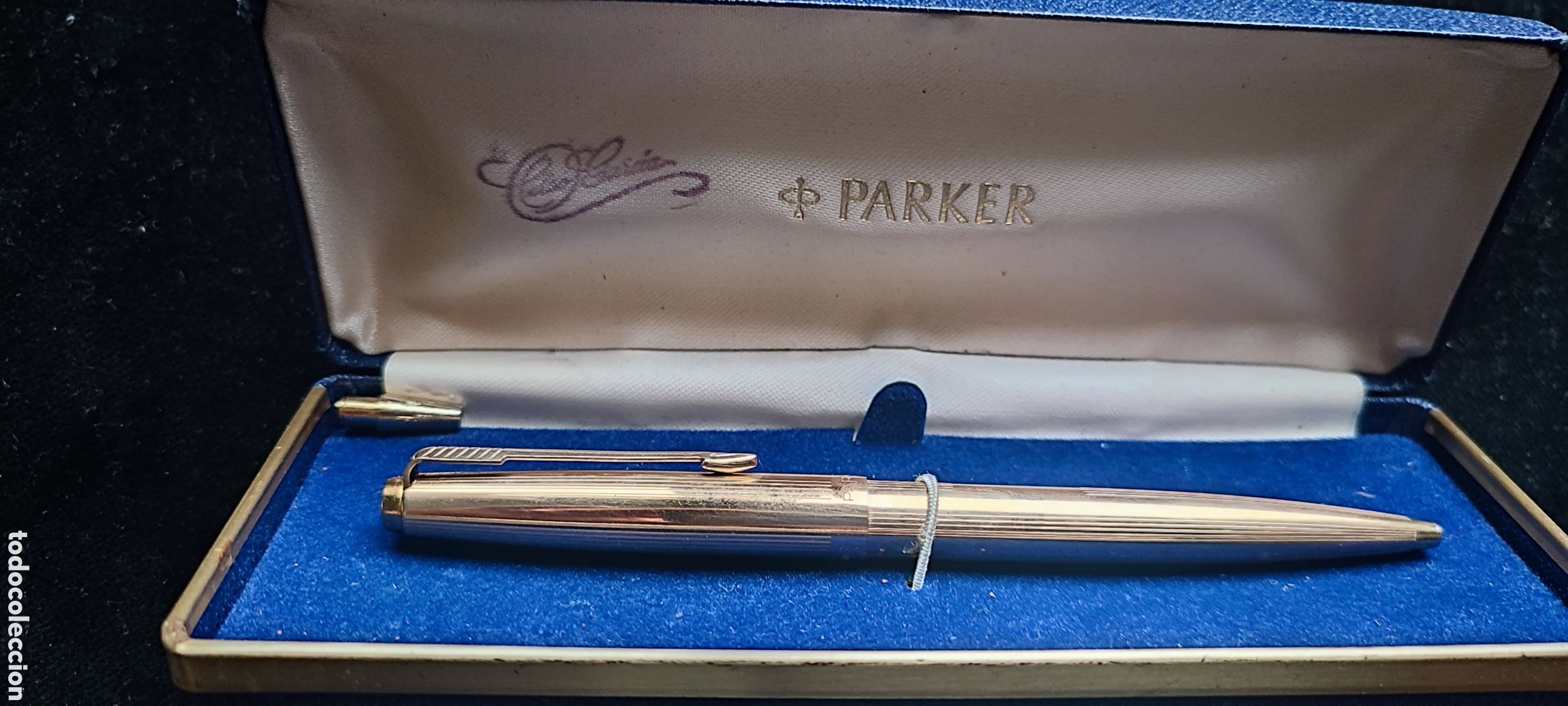 Antig&uuml;edades: Bol&iacute;grafo Parker 45 Insignia chapado en oro de 14 kilates Made in England