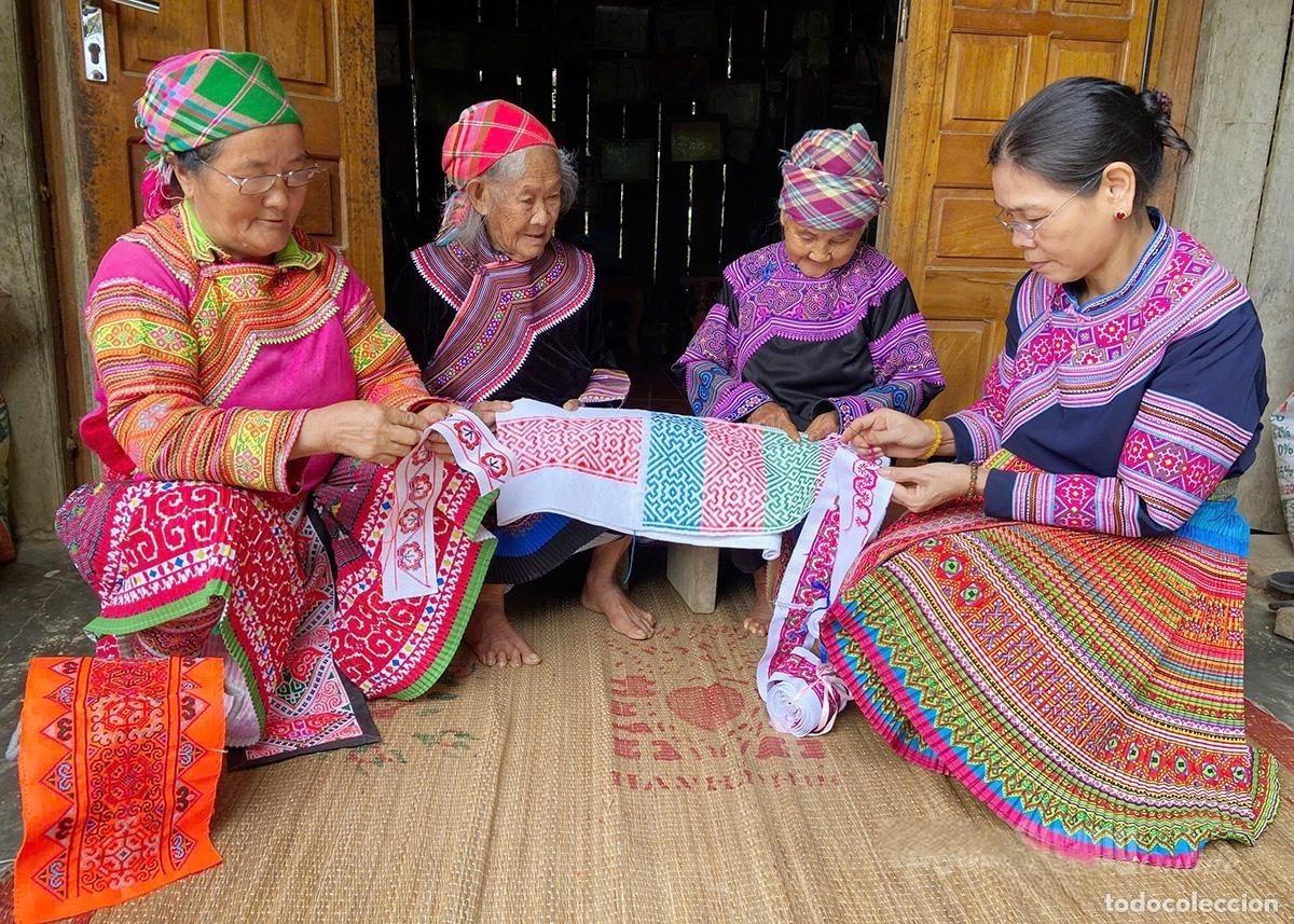 Antig&uuml;edades: Panel textil Hmong bordado a mano, Tailandia - Foto 5