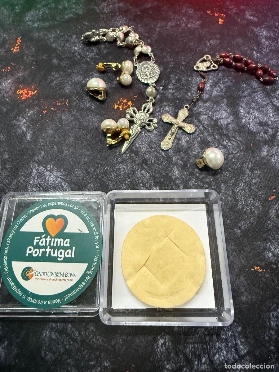 Antig&uuml;edades: Lote rosarios antiguos + perlas + recuerdo F&aacute;tima + piezas vintage ✨
