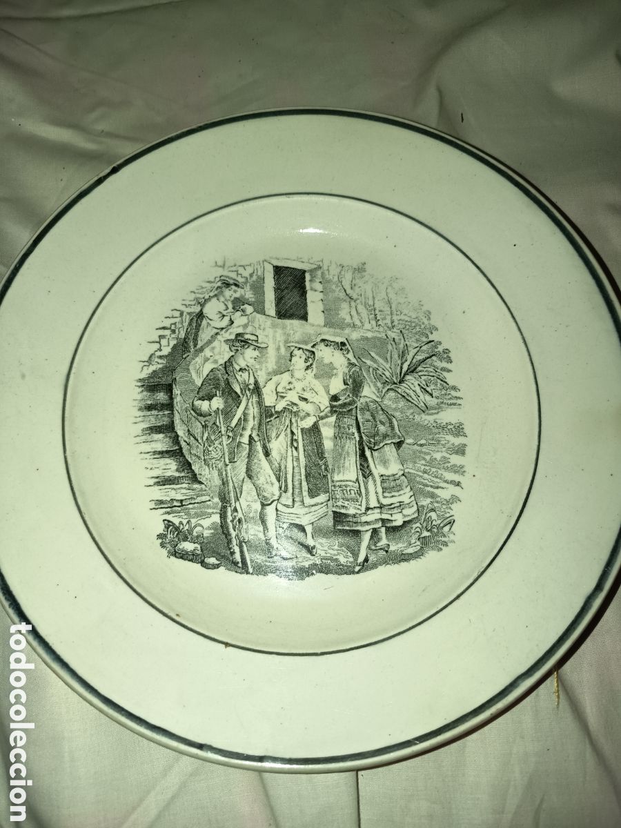 Antig&uuml;edades: Plato Cartagena rom&aacute;ntico costumbrista