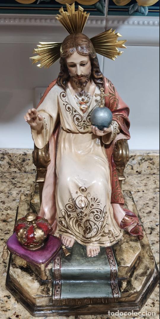 Antig&uuml;edades: Imagen Sagrado Coraz&oacute;n de Jes&uacute;s entronizado